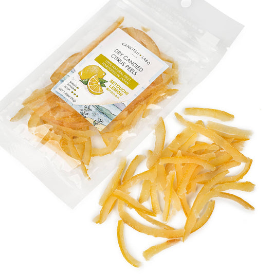 KANKITSU LABO Candy & Chocolate Dry Candied Japanese Citrus Peel | Setouchi Lemon (瀬戸内れもん) |