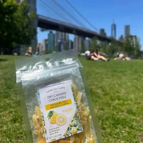 KANKITSU LABO Candy & Chocolate Dry Candied Japanese Citrus Peel | Yuzu (ゆず) | 1.05 oz Bags
