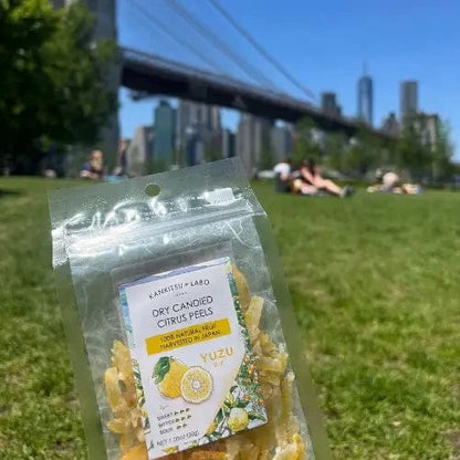 KANKITSU LABO Candy & Chocolate Dry Candied Japanese Citrus Peel | Yuzu (ゆず) | 1.05 oz Bags