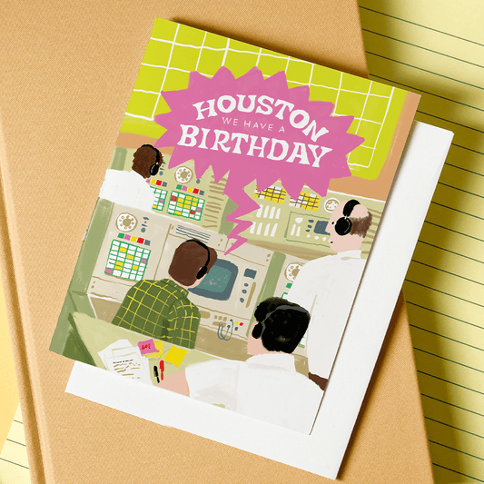 Karen Schipper Houston, We Have a Birthday – Funny Space Birthday Card