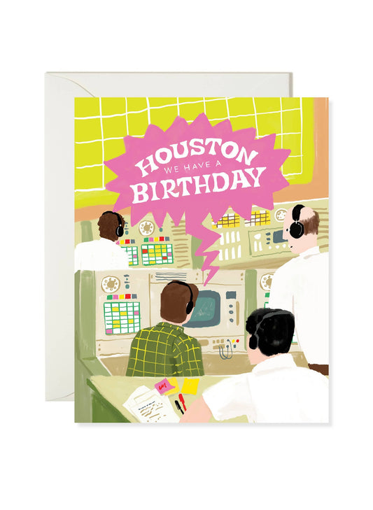 Karen Schipper Houston, We Have a Birthday – Funny Space Birthday Card