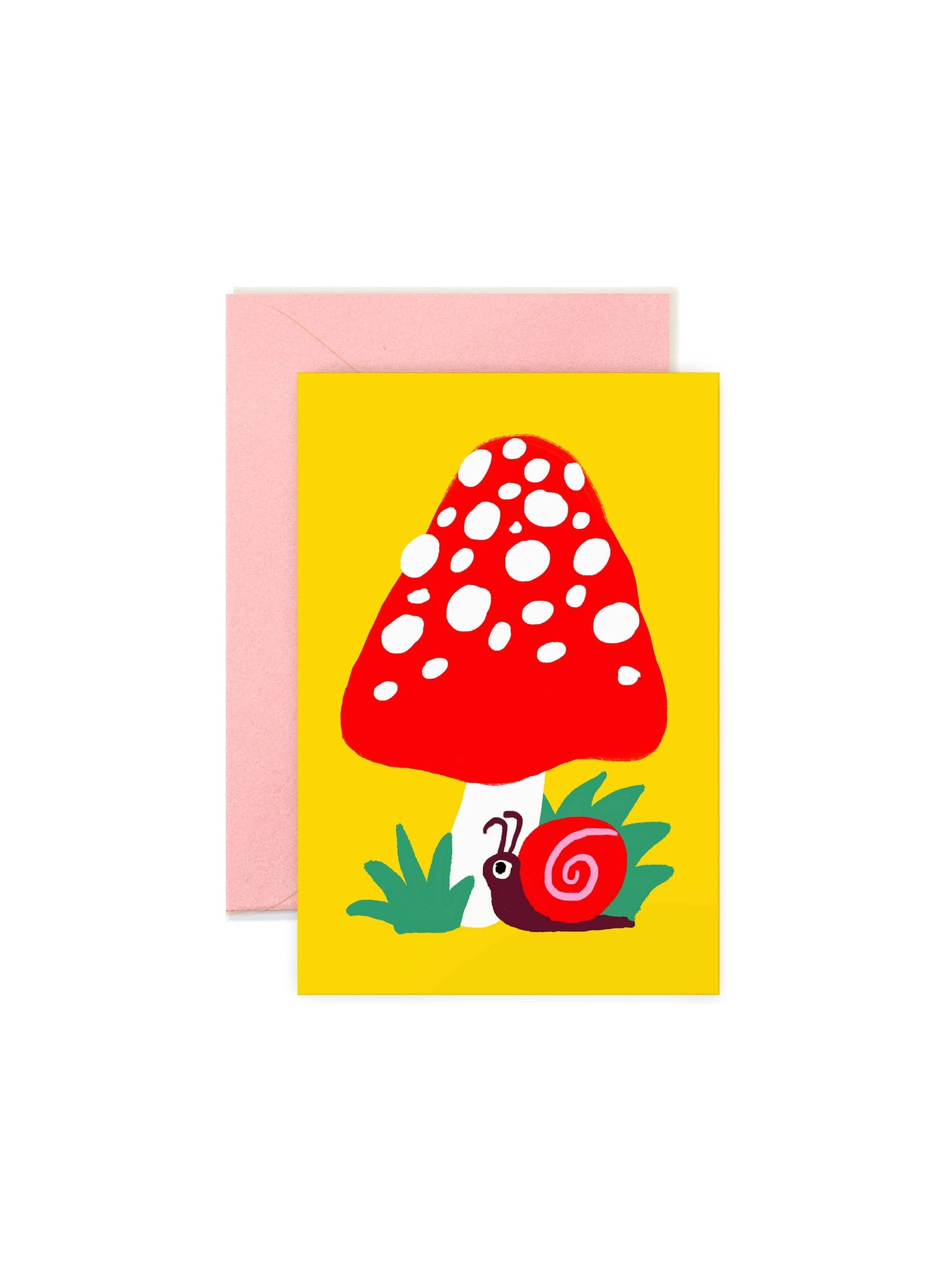 Karen Schipper Mushroom & Snail – Cute Woodland Mini Note Card