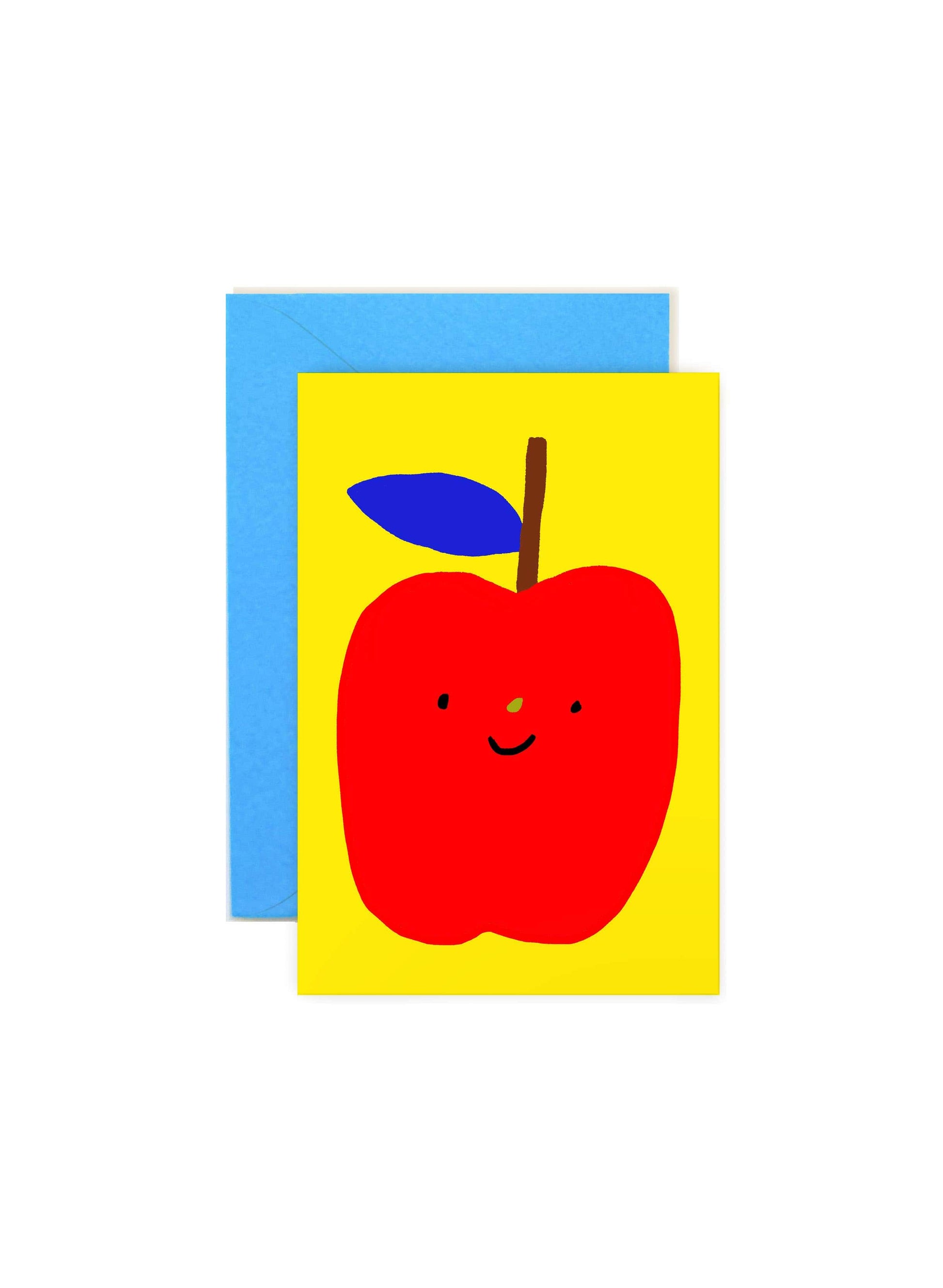 Karen Schipper Smiley Apple – Cute Teacher Mini Note Card
