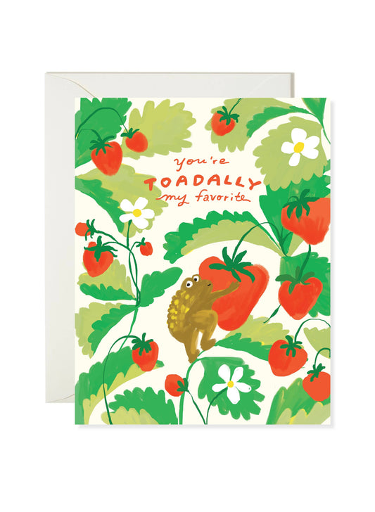 Karen Schipper Toadally Favorite – Frog Pun Love Card | Funny Love Card
