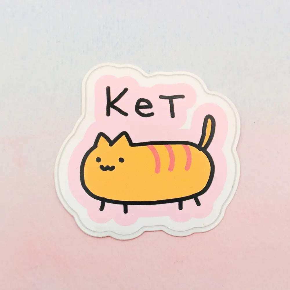 Ket - Poorly Drawn Cat 2’’ Vinyl Sticker - Decorative Stickers