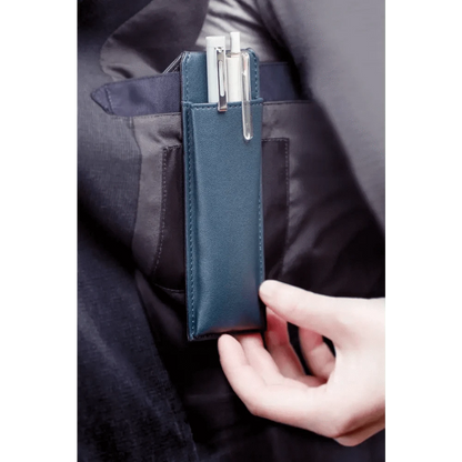 KING JIM Pen & Pencil Cases Pensam Slim Portable Pen Case with Magnetic: Black