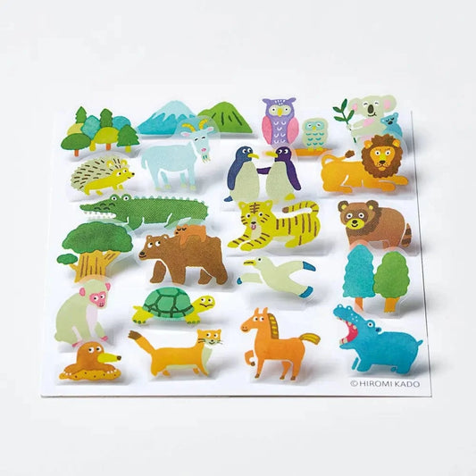 KING JIM Sticker Sheet POP-UP Stickers - 3D Decorative Stickers: Animal