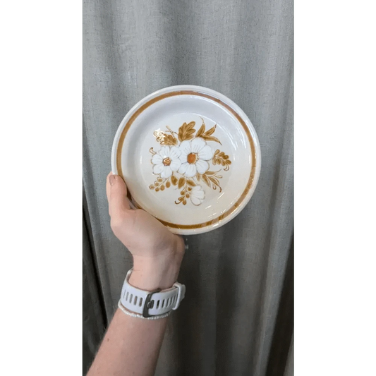 Kinkan Gifts Bowls, Plates & Dishes Vintage floral Japanese Stoneware plate