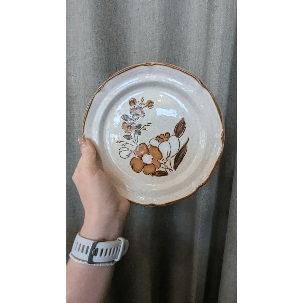 Kinkan Gifts Bowls, Plates & Dishes Vintage floral plate set (2)