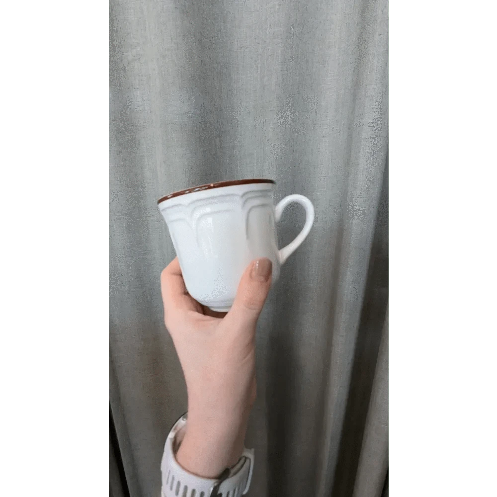 Kinkan Gifts Cups & Mugs Vintage Japanese mug set (2 mugs) - chocolate ridges