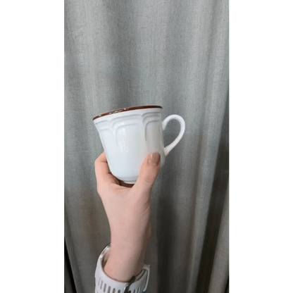 Kinkan Gifts Cups & Mugs Vintage Japanese mug set (2 mugs) - chocolate ridges