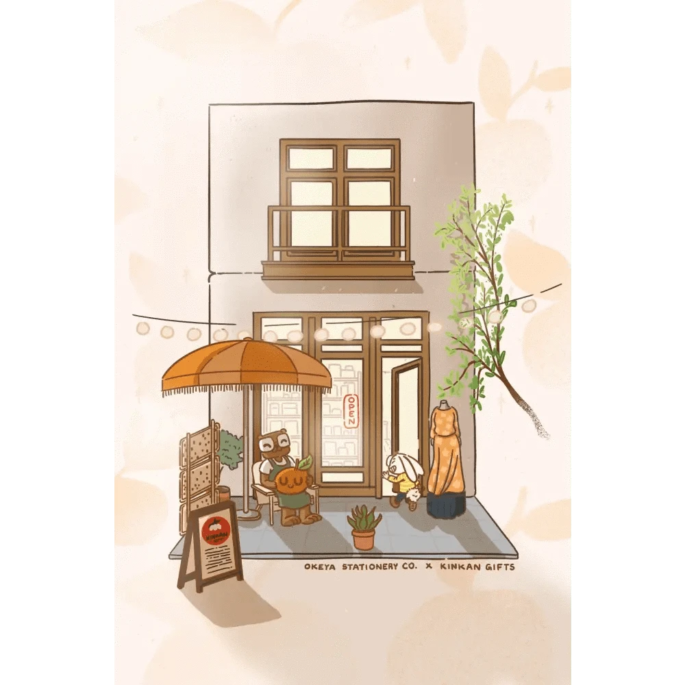 Kinkan Gifts Greeting Cards Kinkan x Okeya Postcard