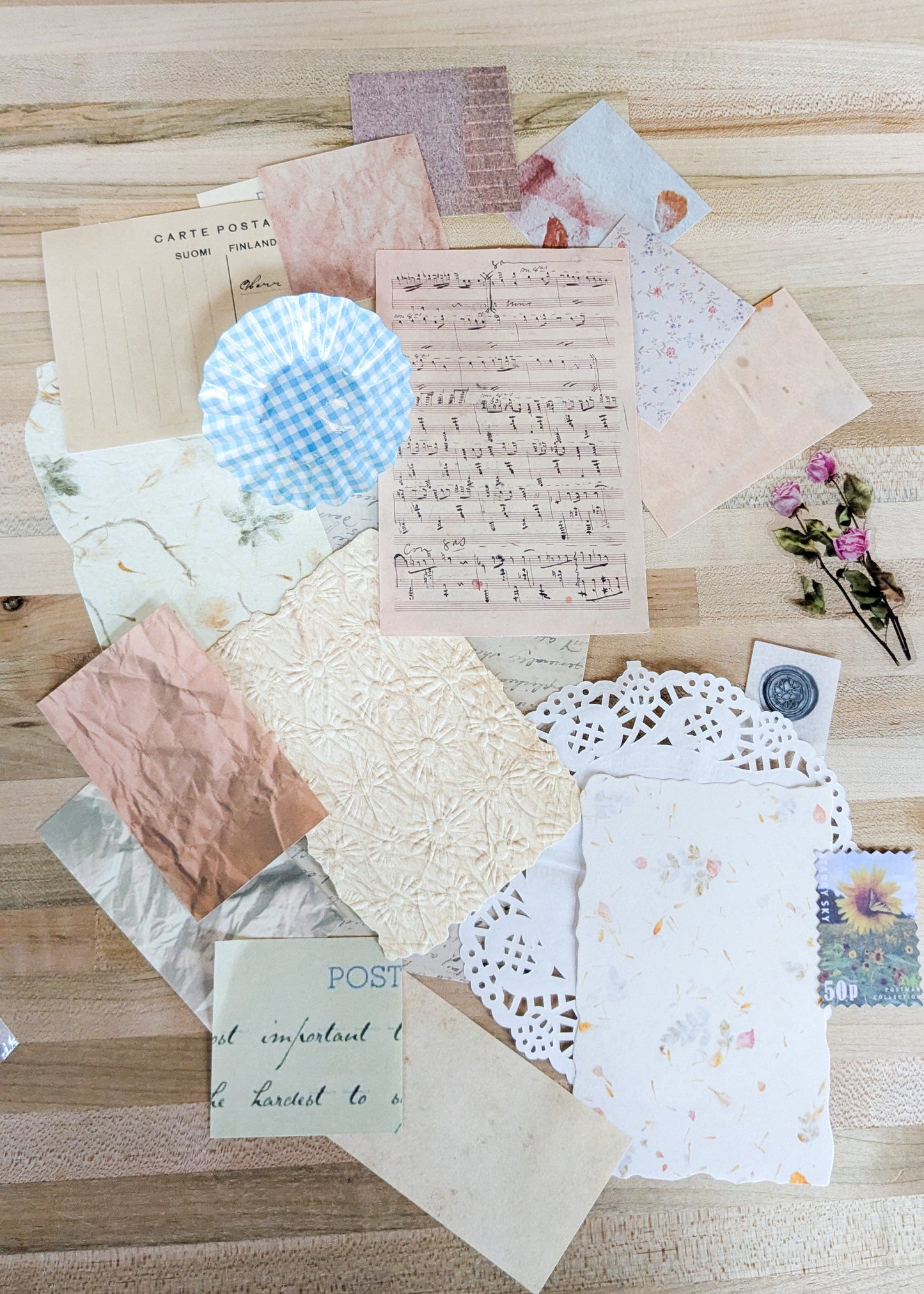 Kinkan Gifts Junk Journaling Scrap Pack - Junk Journaling Paper