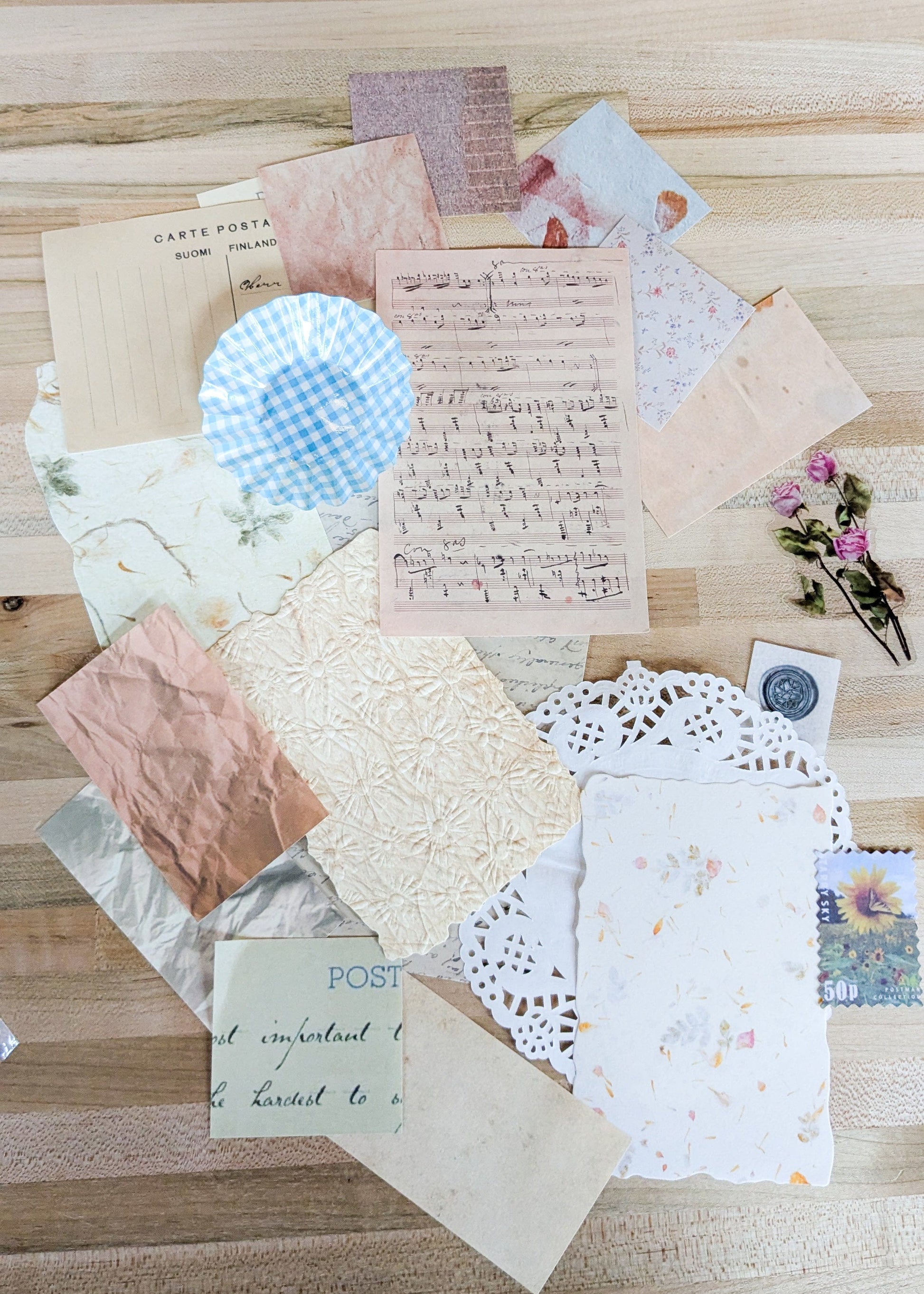 Kinkan Gifts Junk Journaling Scrap Pack - Junk Journaling Paper