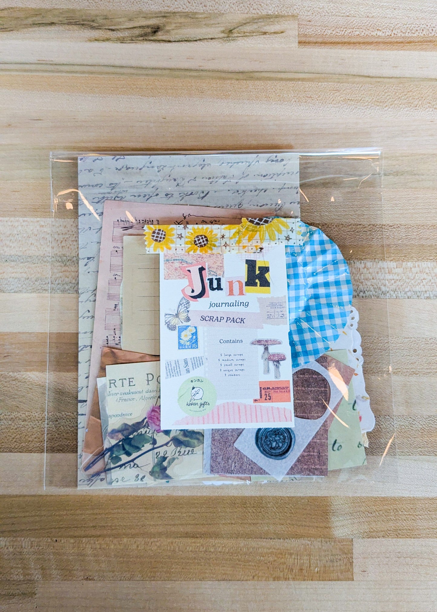 Kinkan Gifts Junk Journaling Scrap Pack - Junk Journaling Paper