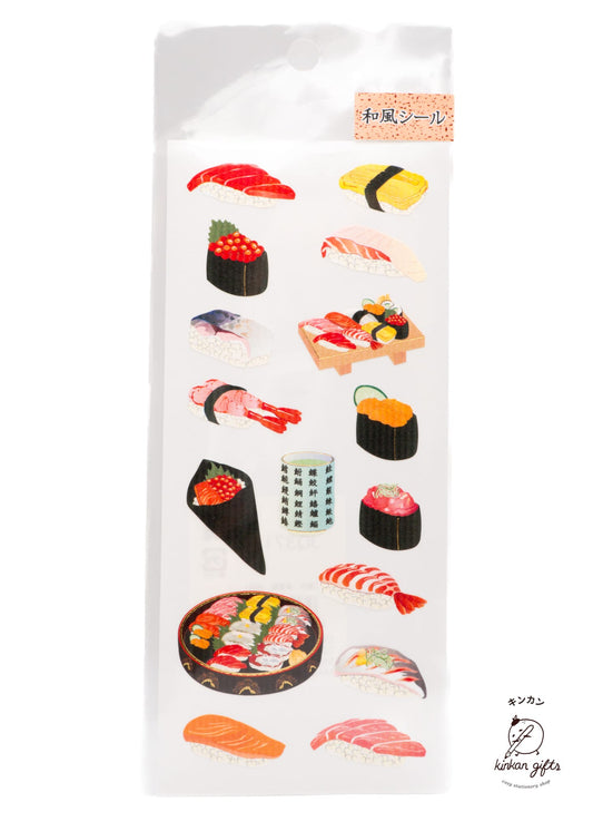 Kinkan Gifts Okuyama Shokai - Sushi Sticker Sheet