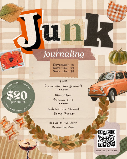 Kinkan Gifts Ticket Junk Journaling Classes - November