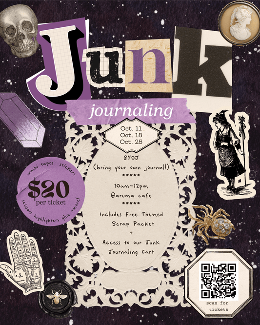 Kinkan Gifts Ticket Junk Journaling Classes - October Dates