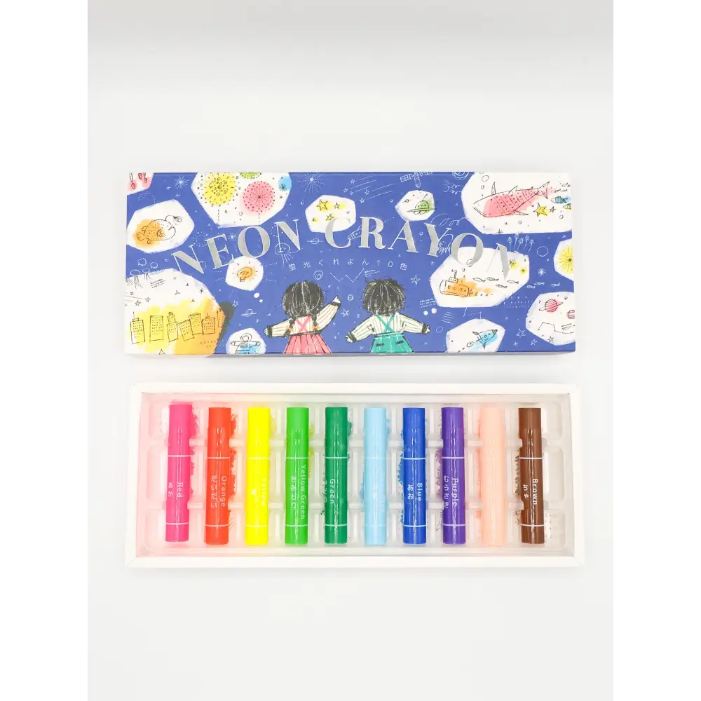 Kokoyu Florescenet Transparent Crayon Set of 10 Colors - Crayons