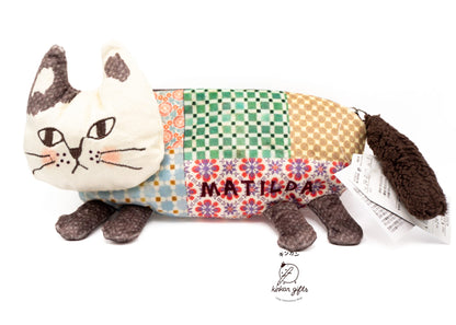 Kusuguru Japan Co., Ltd. Decorative Stickers Grey Kusuguru Japan - Matilda Cat Pouch