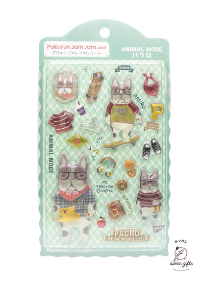 Kusuguru Japan Co., Ltd. Decorative Stickers Pauro Kusuguru Japan - Animal Mode - Pukurun Jam Jam Seal