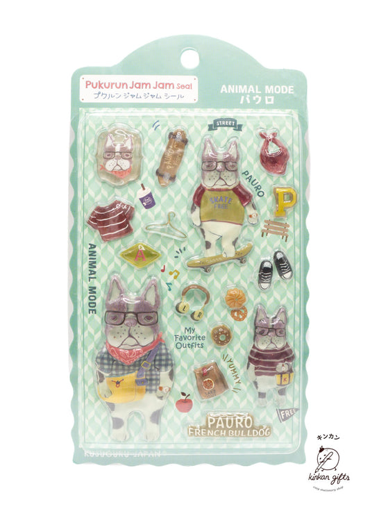 Kusuguru Japan Co., Ltd. Decorative Stickers Pauro Kusuguru Japan - Animal Mode - Pukurun Jam Jam Seal