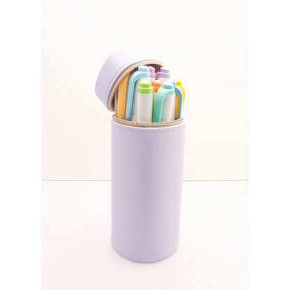 LIHIT LAB. Pen & Pencil Cases Lavender Bloomin Standing Silicone Pen Case