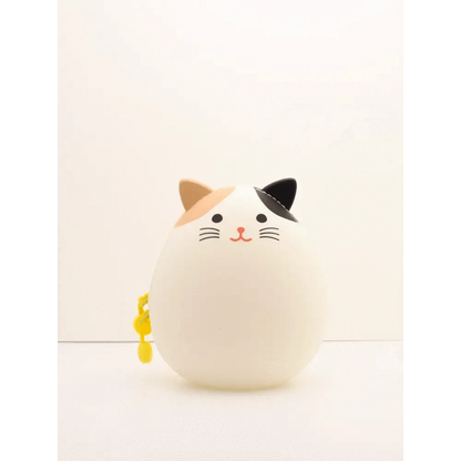 LIHIT LAB. Pen & Pencil Cases Spotted Cat PuniLabo Cute Silicone Animal Pouch