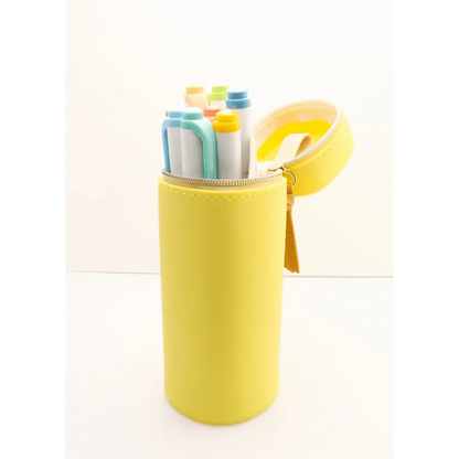 LIHIT LAB. Pen & Pencil Cases Yellow Bloomin Standing Silicone Pen Case