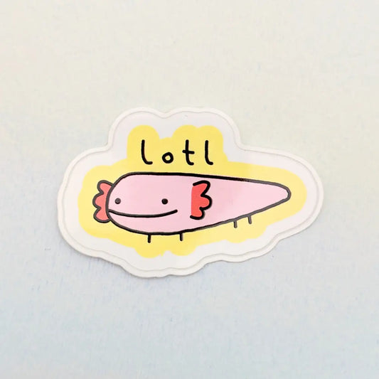 Lotl - Poorly Drawn Axylotl 2’’ Vinyl Sticker - Decorative Stickers