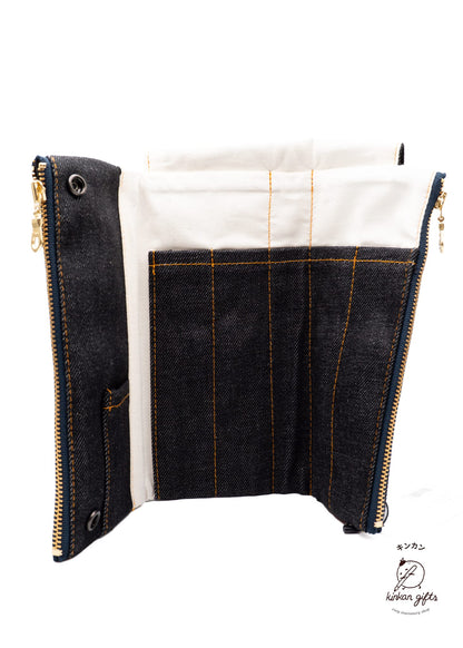 LUDDITE Co. Black Denim Luddite Denim Bendy Pen Case