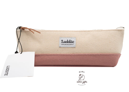 LUDDITE Co. Natural/Dull Pink Luddite Two-Tone Pen Case