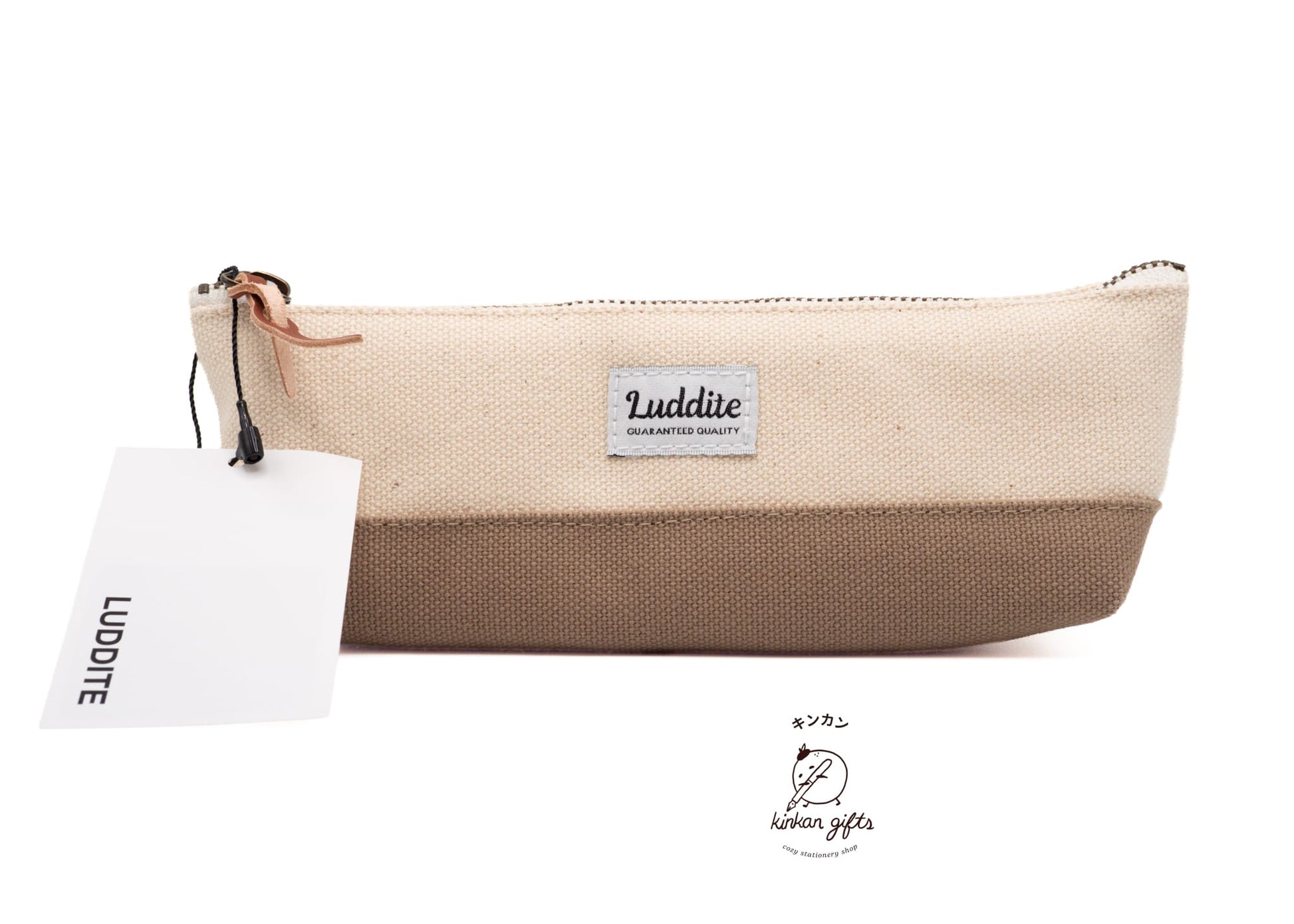 LUDDITE Co. Natural/Gray Luddite Two-Tone Pen Case