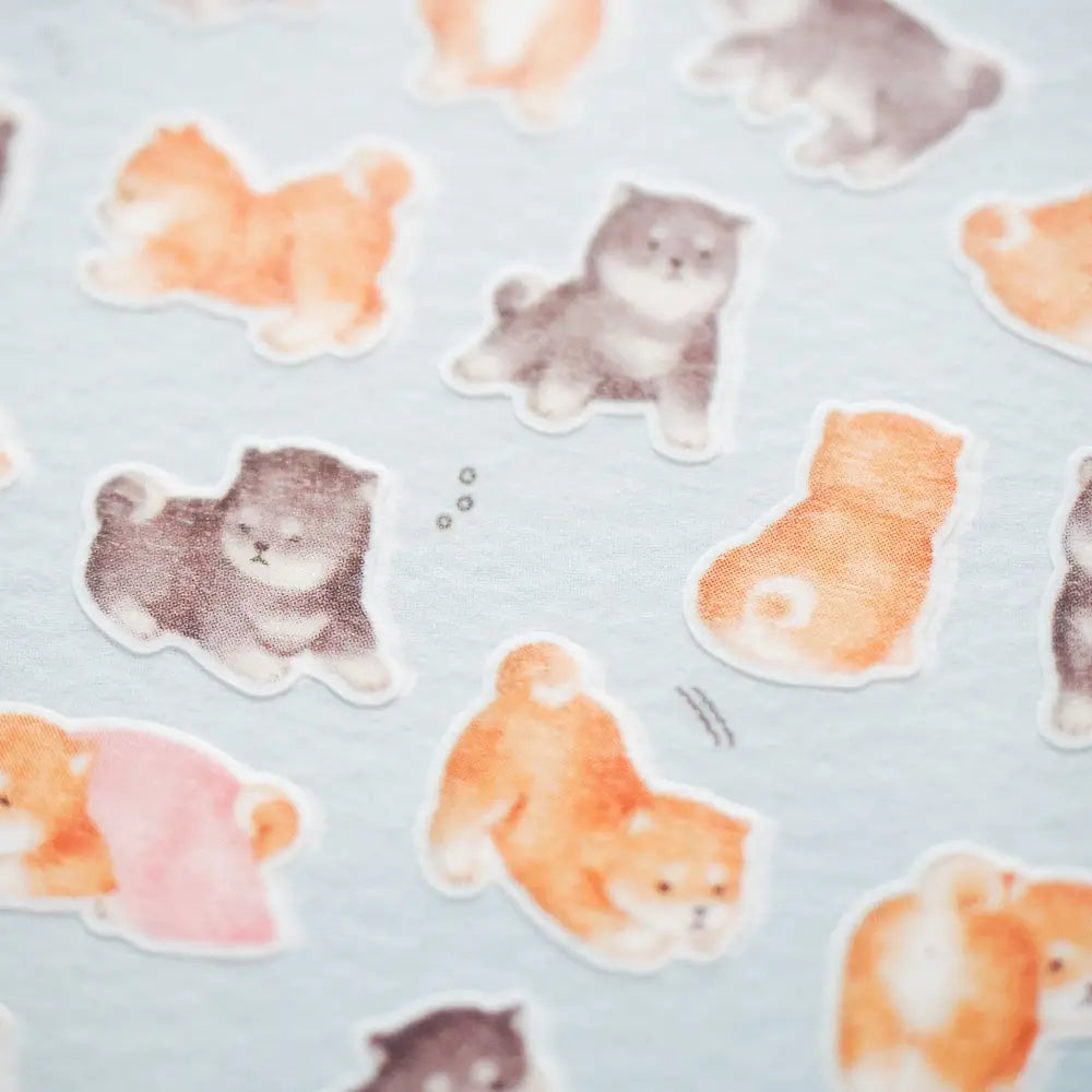 Mame-Mame Animal Sticker Sheet - 81226 Mameshiba - decorative stickers