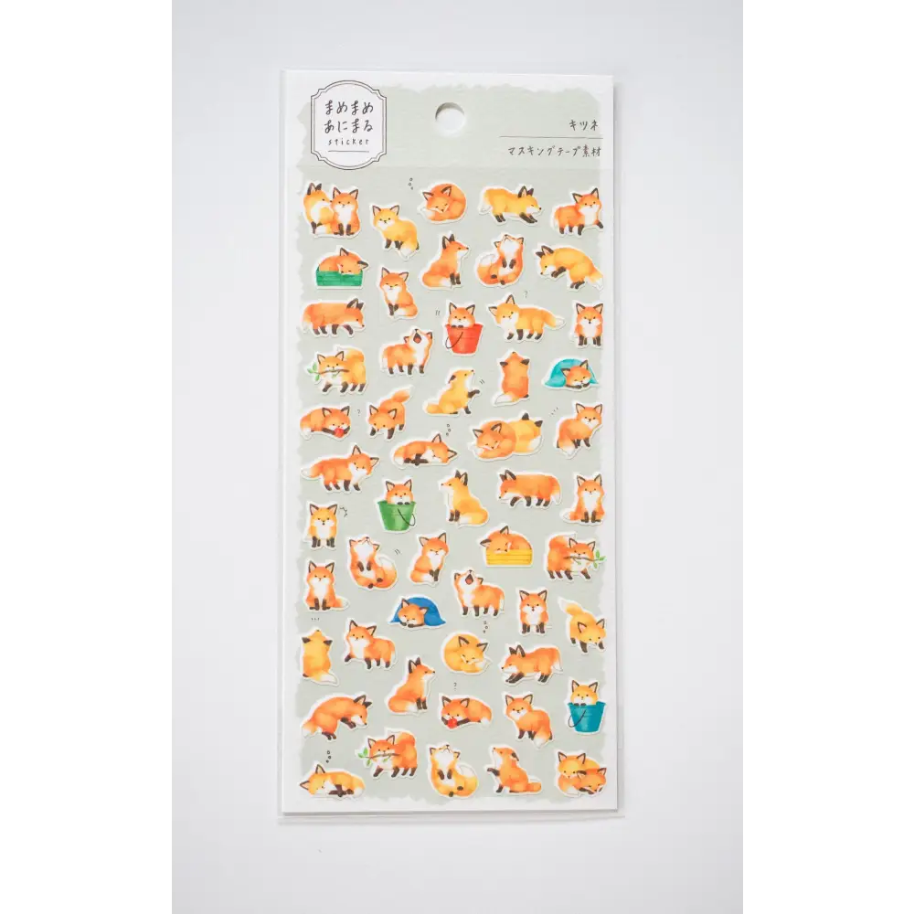 Mame-Mame Animal Sticker Sheet - decorative stickers