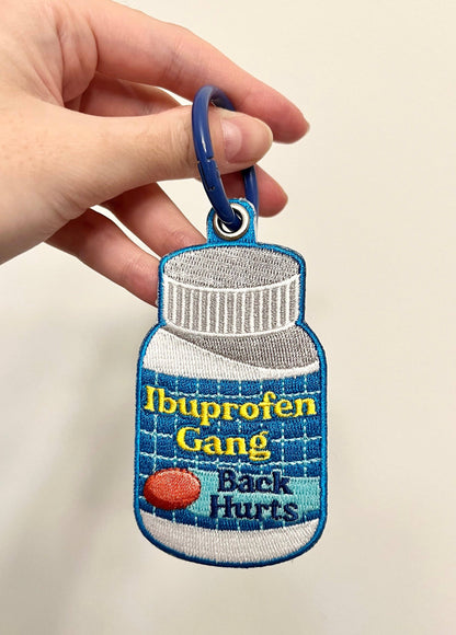 Maobabie Ibuprofen Gang Embroidered Keychain