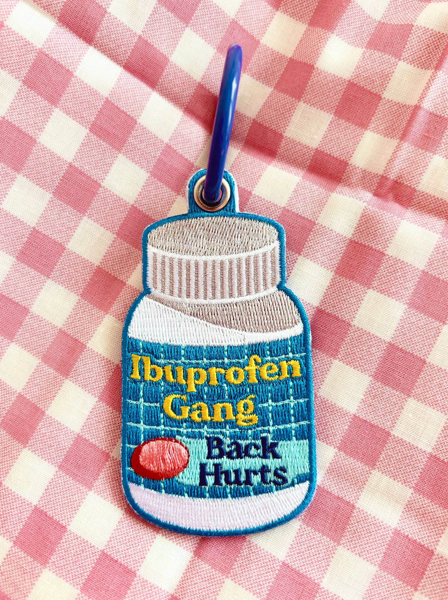 Maobabie Ibuprofen Gang Embroidered Keychain