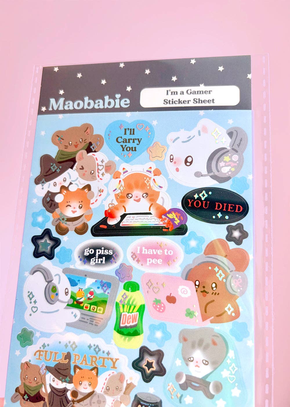 Maobabie Sticker Sheet - I'm a Gamer