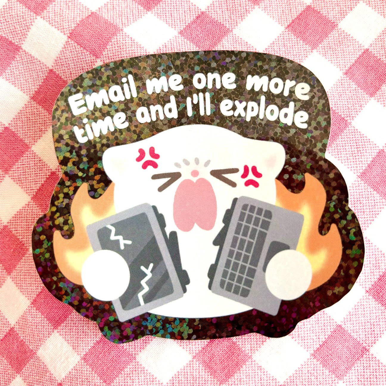 Maobabie Vinyl Sticker - Email Me and I'll Explode