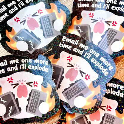 Maobabie Vinyl Sticker - Email Me and I'll Explode
