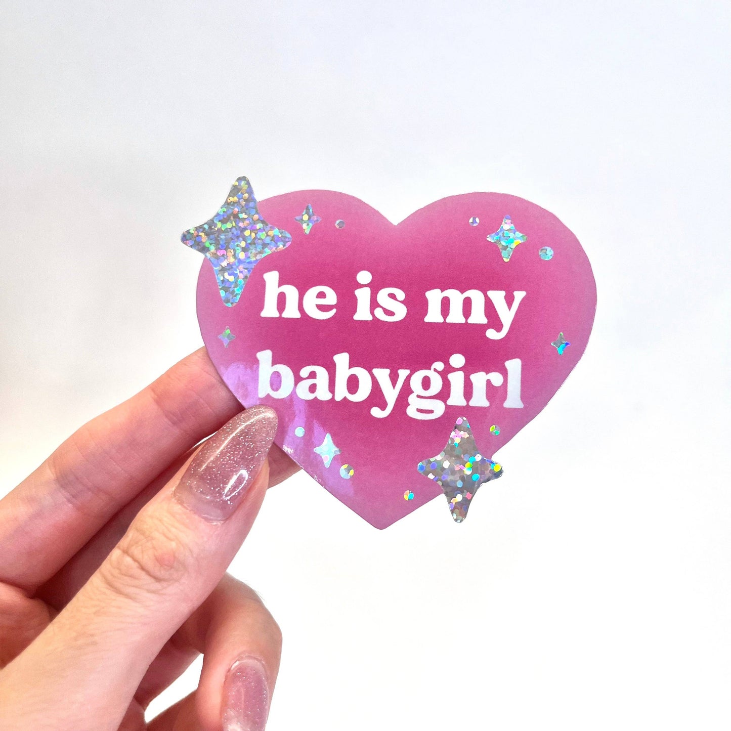 Maobabie Vinyl Sticker - He is My Babygirl Heart