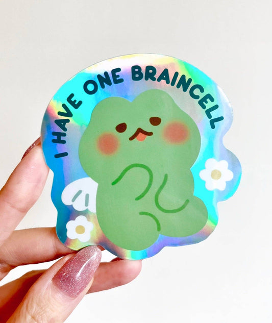 Maobabie Vinyl Sticker - I Have One Braincell Frog