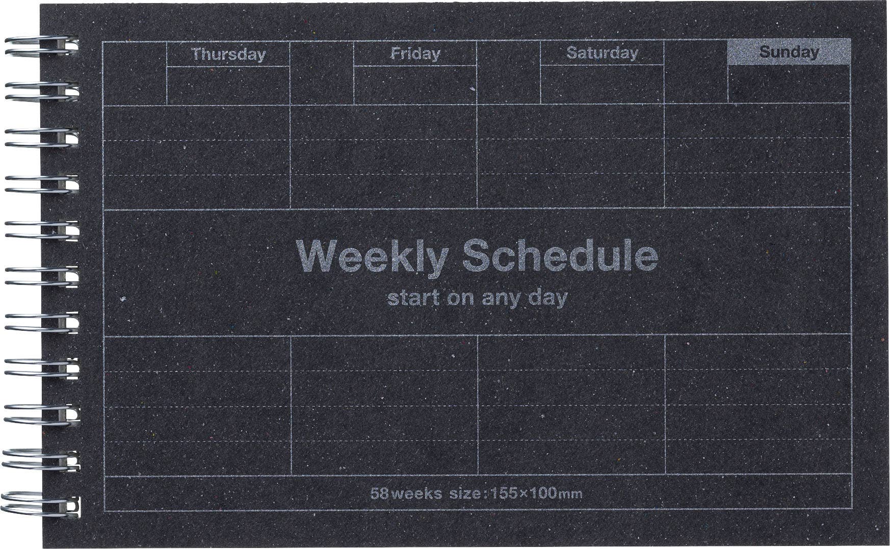 MARK'S Inc. Calendars, Organizers & Planners Black Dayfree Weekly Schedule