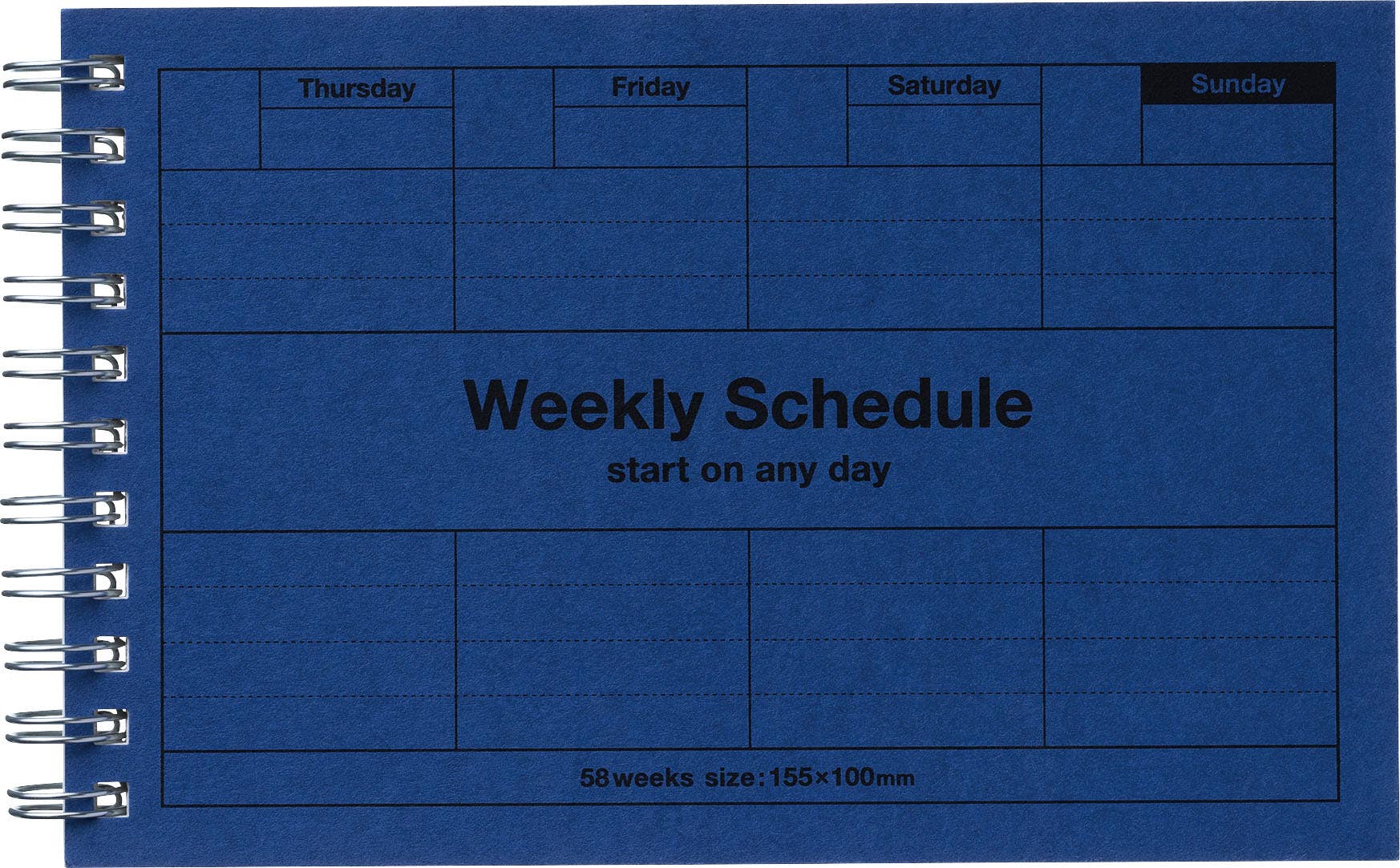 MARK'S Inc. Calendars, Organizers & Planners Blue Dayfree Weekly Schedule