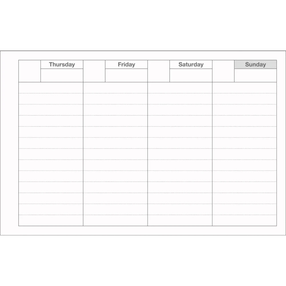 MARK'S Inc. Calendars, Organizers & Planners Dayfree Weekly Schedule