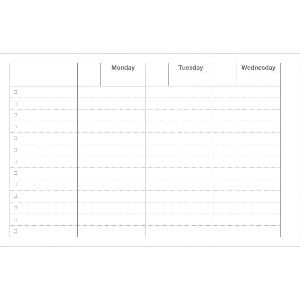 MARK'S Inc. Calendars, Organizers & Planners Dayfree Weekly Schedule