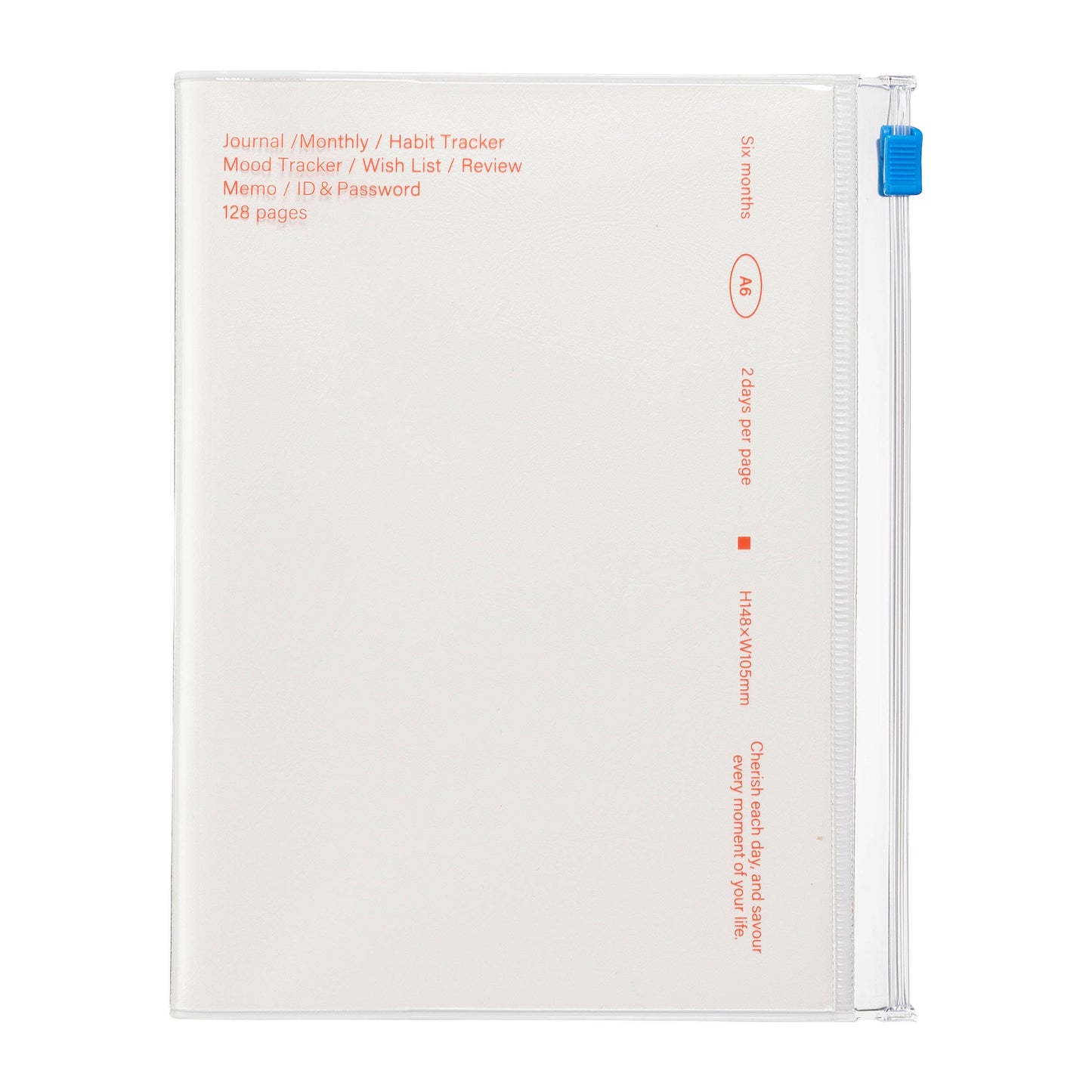 MARK'S Inc. Calendars, Organizers & Planners Ivory Undated 2 days per page Clear Slid Zipper