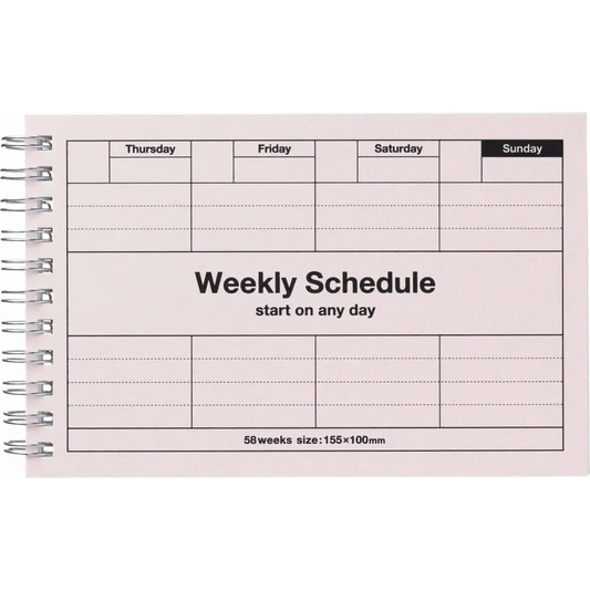 MARK'S Inc. Calendars, Organizers & Planners Light Pink Dayfree Weekly Schedule