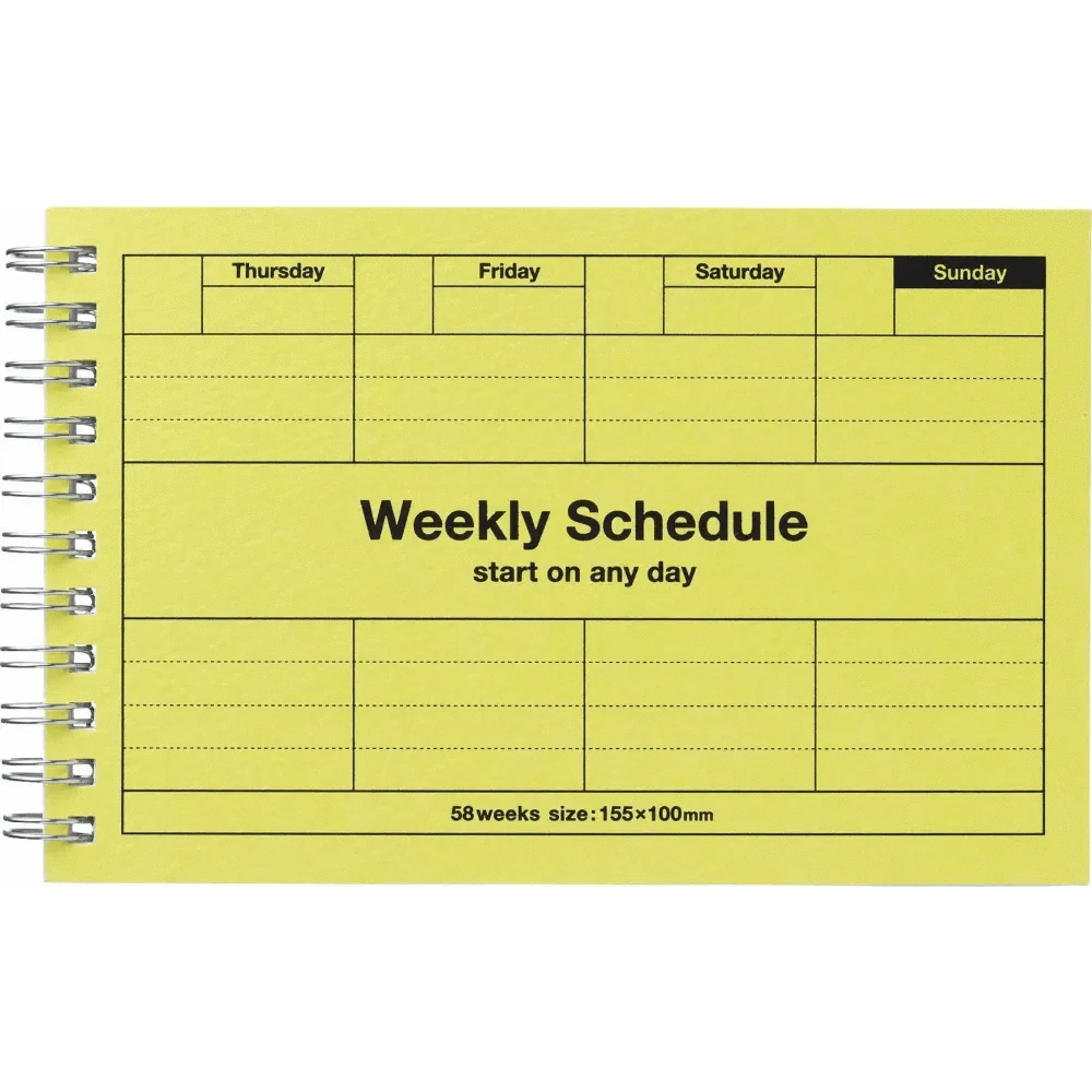MARK'S Inc. Calendars, Organizers & Planners Neo Citron Dayfree Weekly Schedule