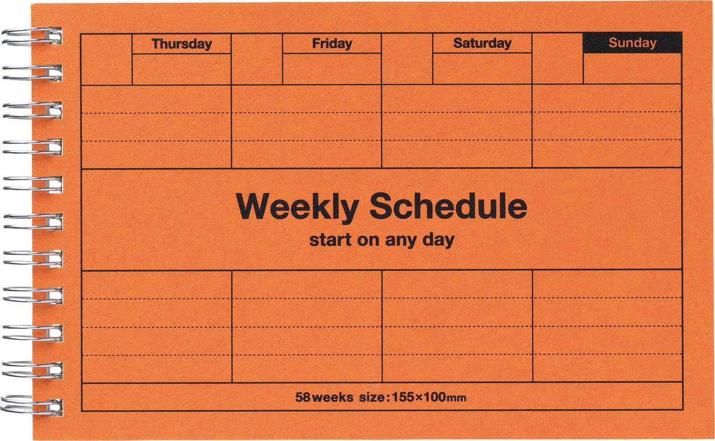 MARK'S Inc. Calendars, Organizers & Planners Orange Dayfree Weekly Schedule